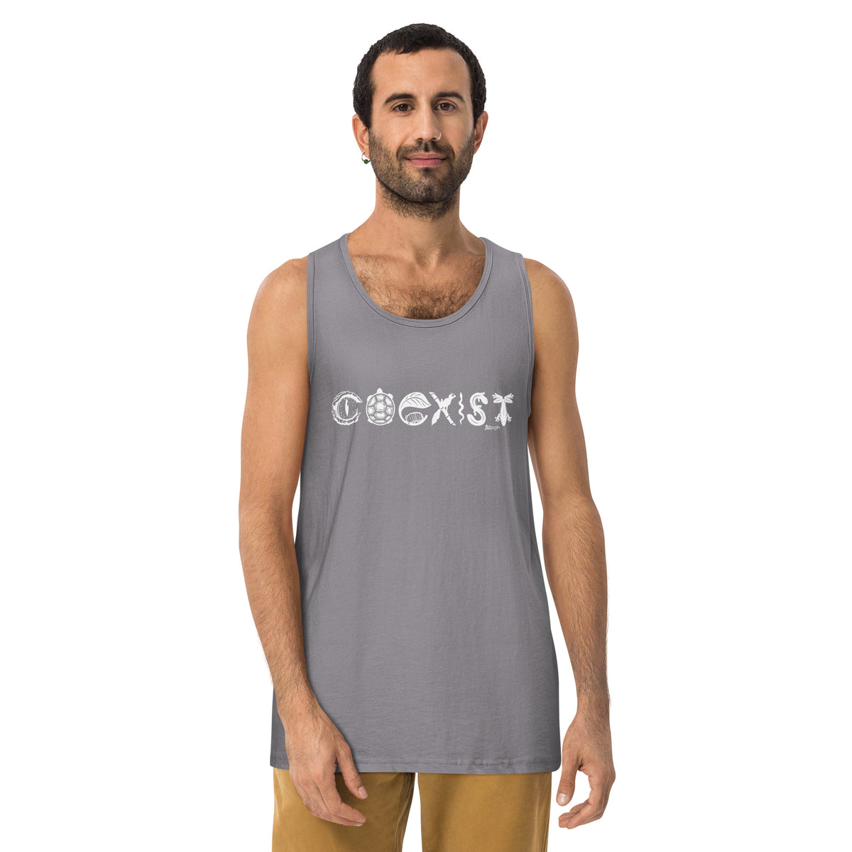 COEXIST Men’s Tank Top with White Text