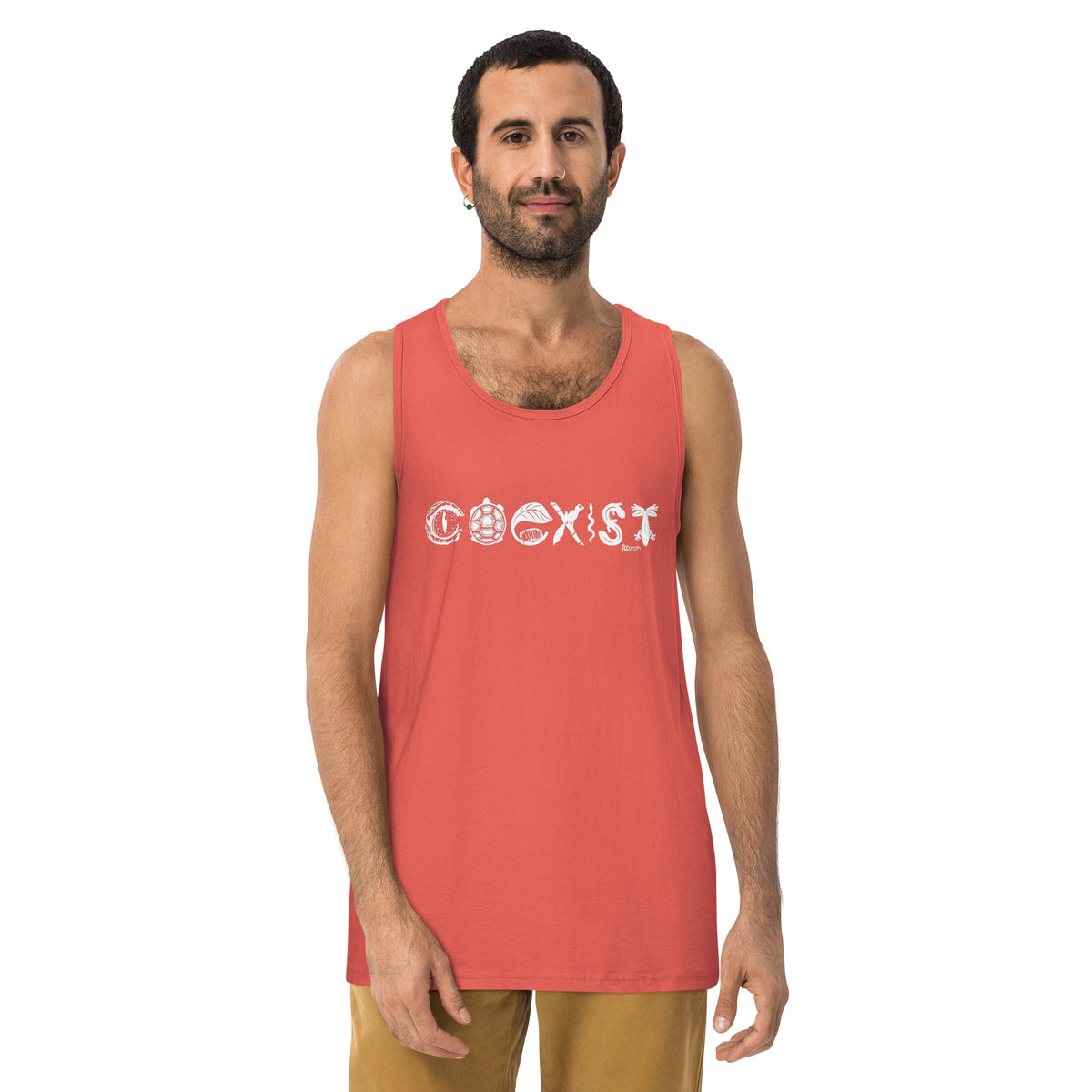 COEXIST Men’s Tank Top with White Text