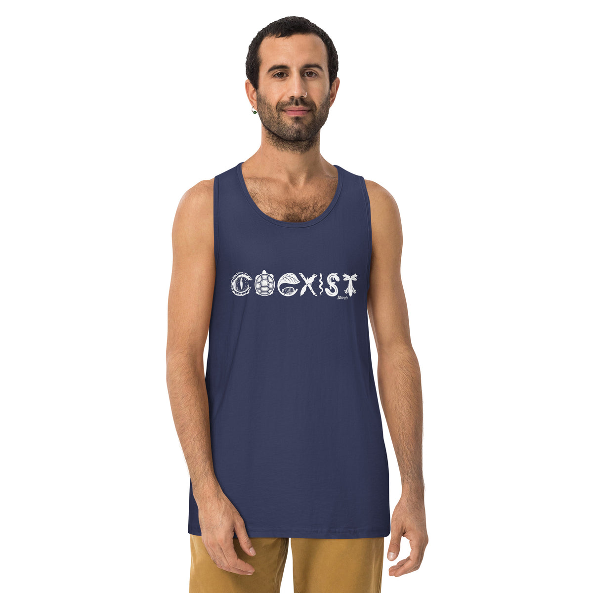 COEXIST Men’s Tank Top with White Text