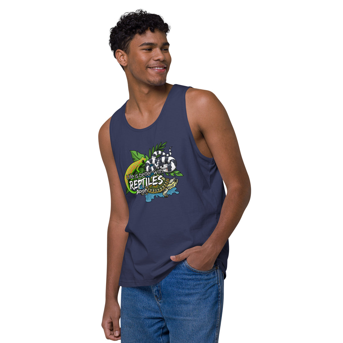 Life is Better with Reptiles Men’s Tank