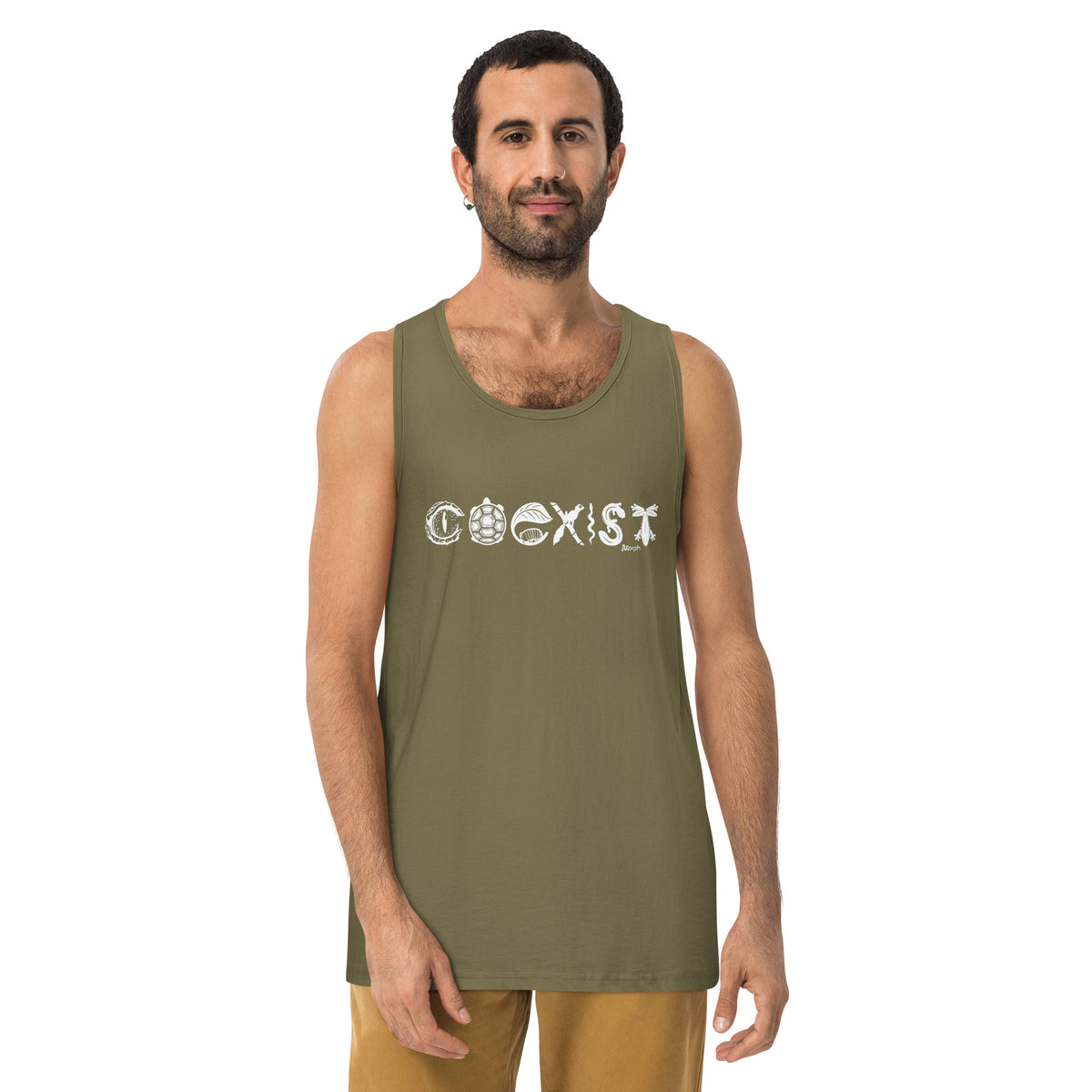 COEXIST Men’s Tank Top with White Text