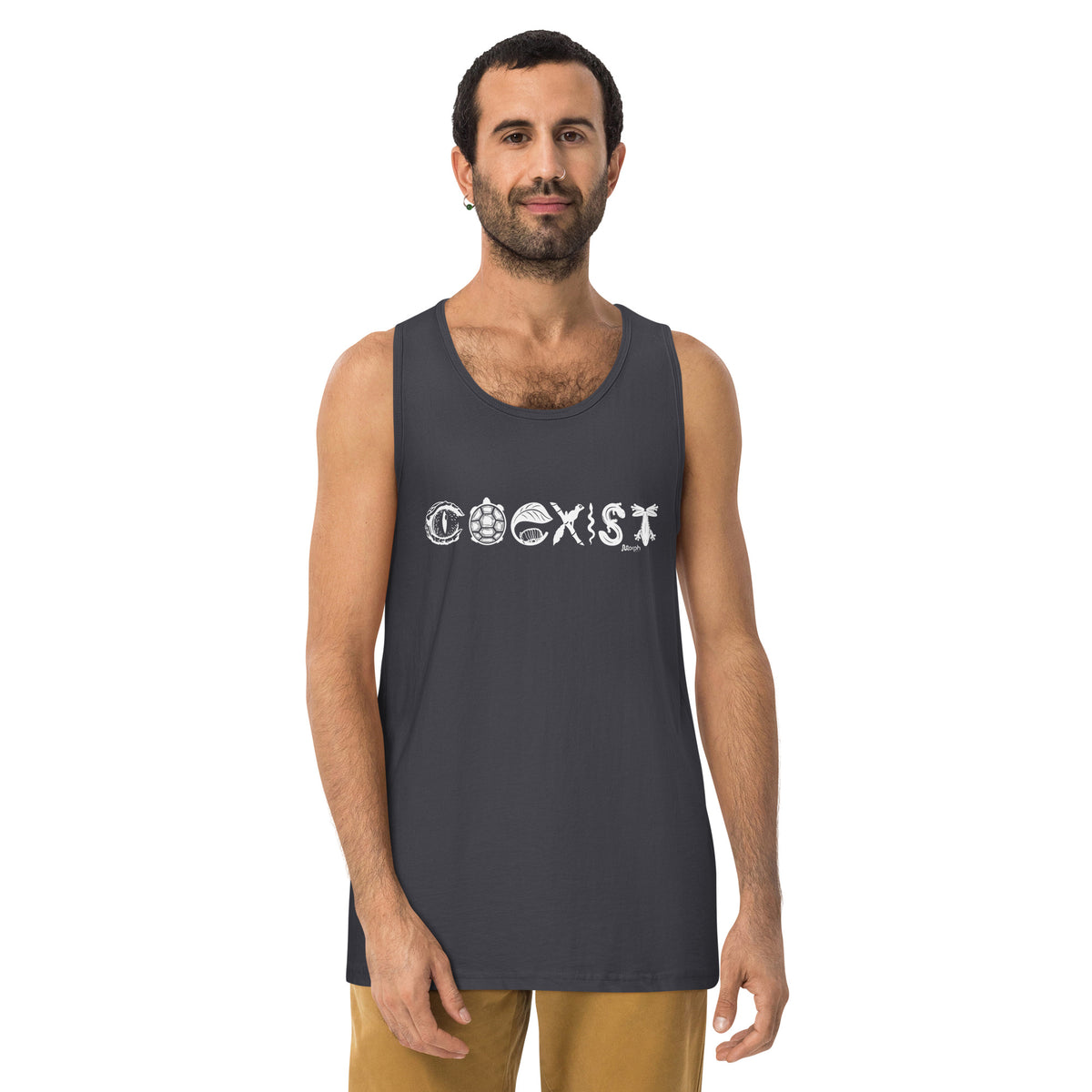 COEXIST Men’s Tank Top with White Text
