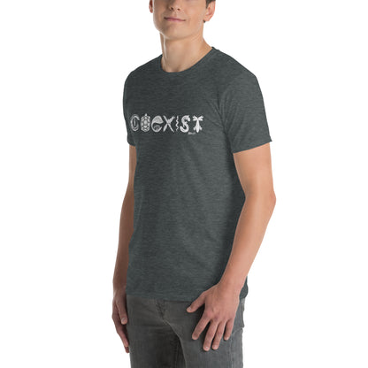 COEXIST Unisex T-Shirt with White Text
