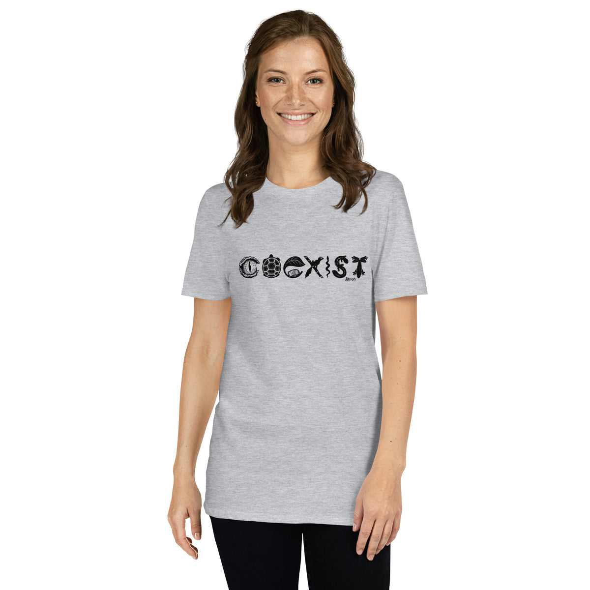 COEXIST Unisex T-shirt with Black Text