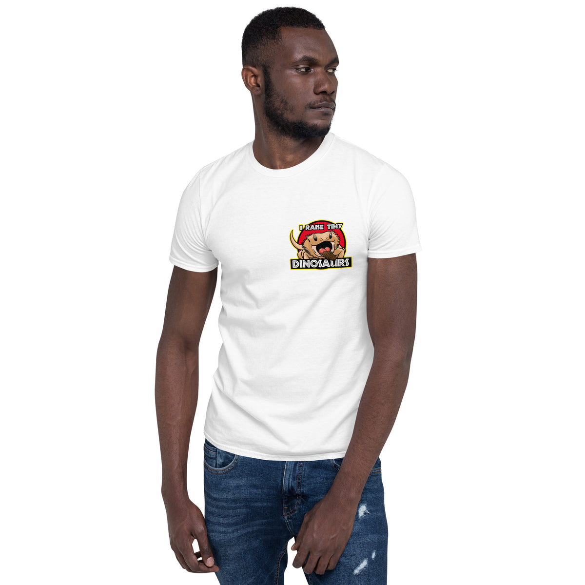 I Raise Tiny Dinosaurs Unisex T-Shirt w/ Small Design
