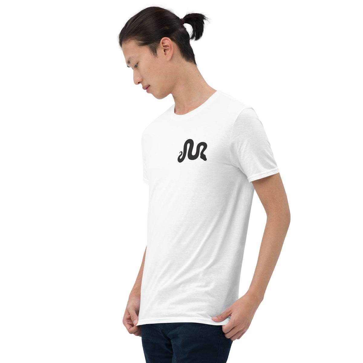 MorphMarket "M" and Logo Unisex T-Shirt with Black Text