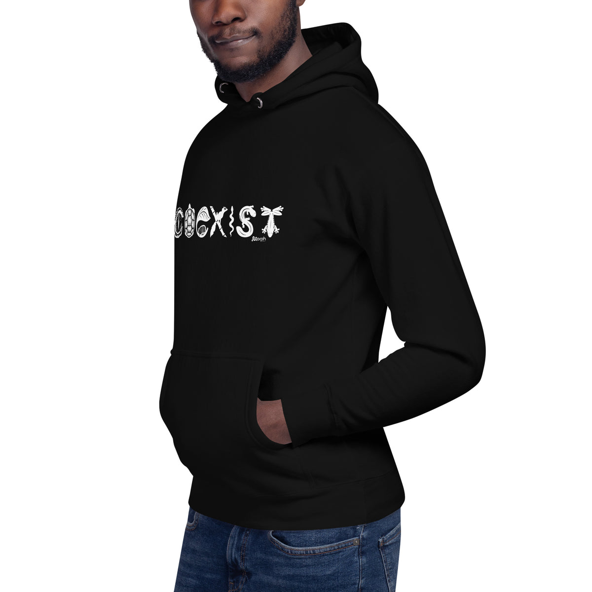 COEXIST Unisex Hoodie with White Text