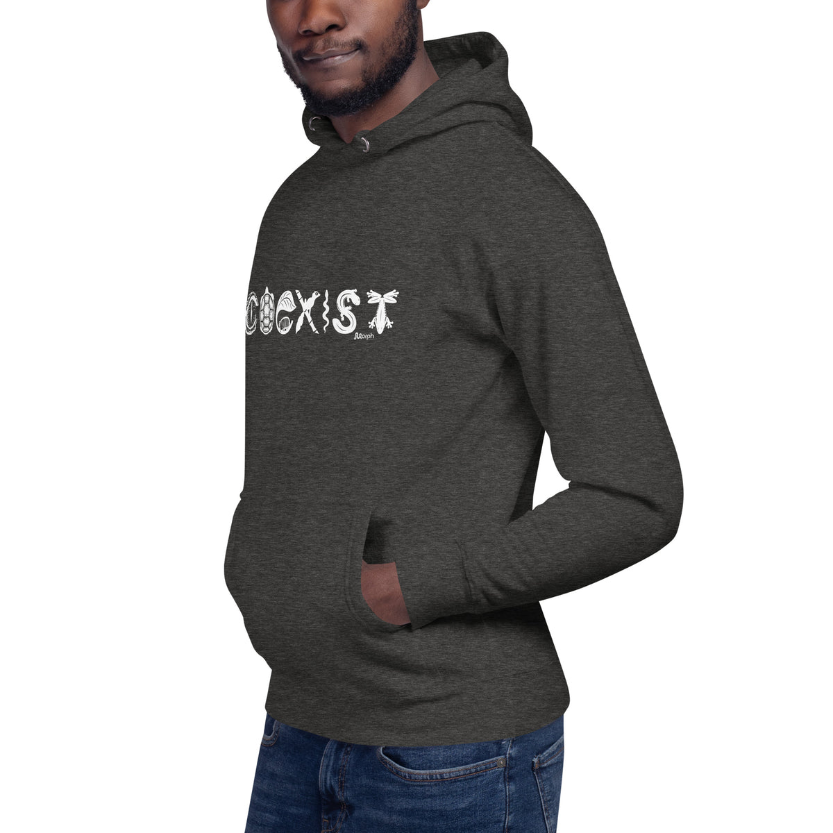 COEXIST Unisex Hoodie with White Text