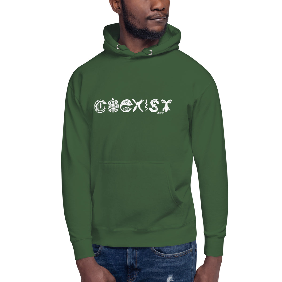 COEXIST Unisex Hoodie with White Text