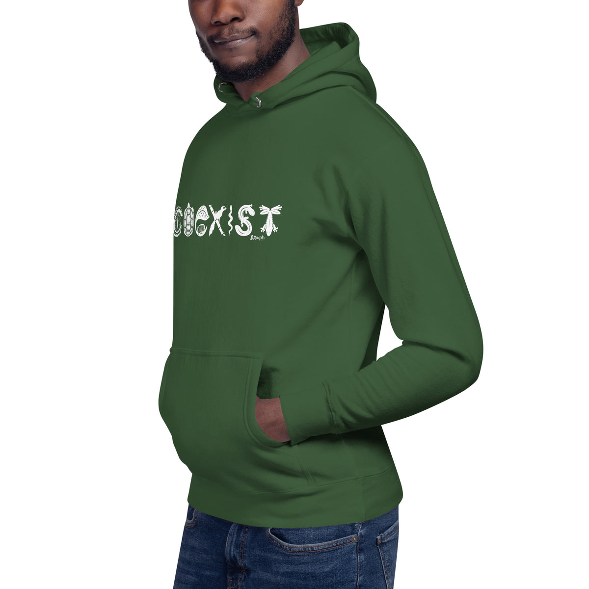 COEXIST Unisex Hoodie with White Text