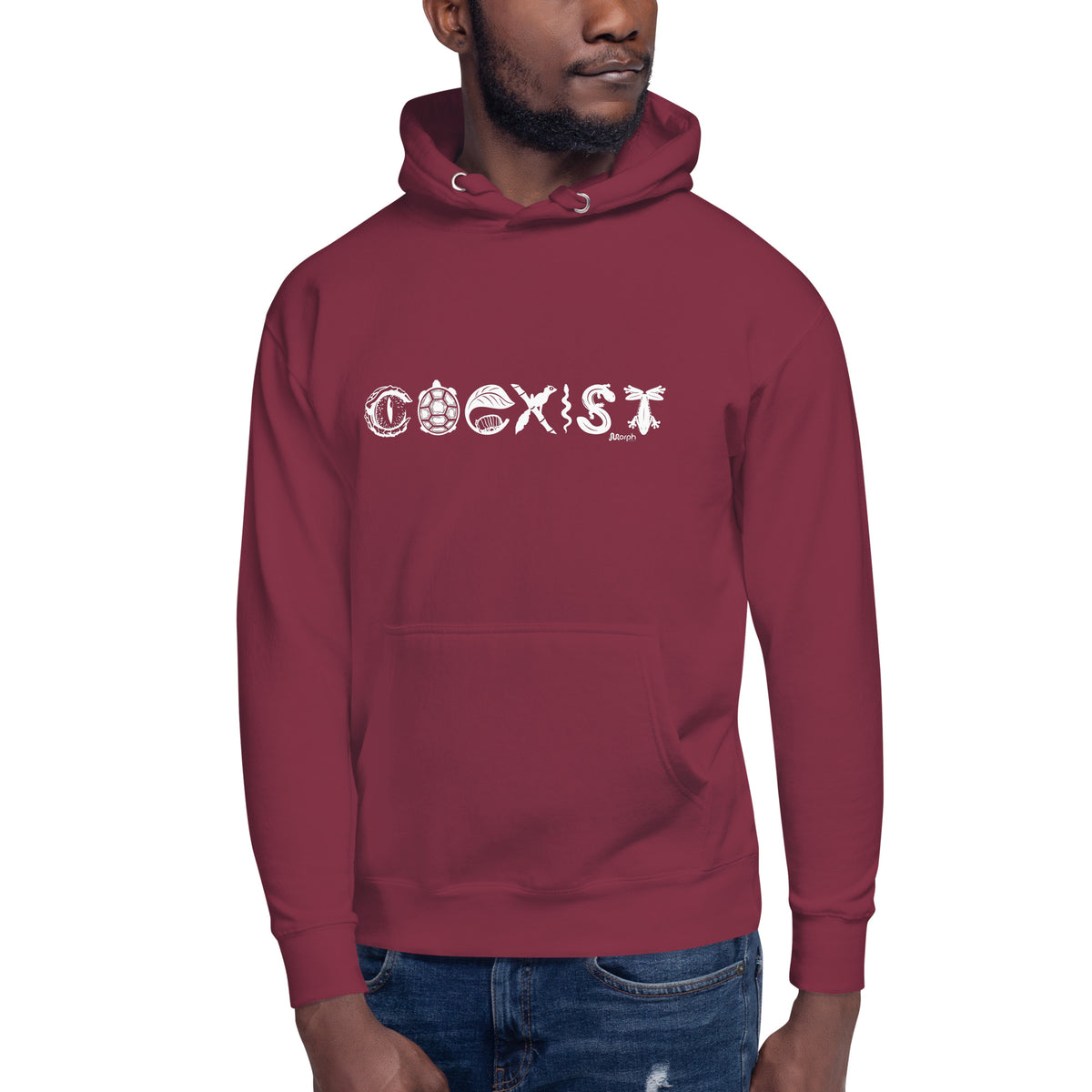 COEXIST Unisex Hoodie with White Text