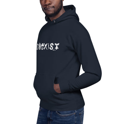 COEXIST Unisex Hoodie with White Text