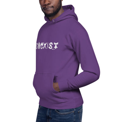 COEXIST Unisex Hoodie with White Text