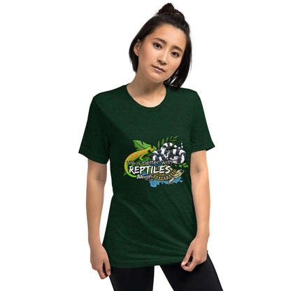 Life is Better with Reptiles Tr-Blend Unisex T-Shirt