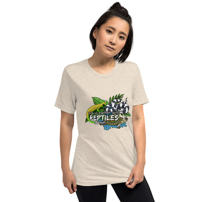 Life is Better with Reptiles Tr-Blend Unisex T-Shirt