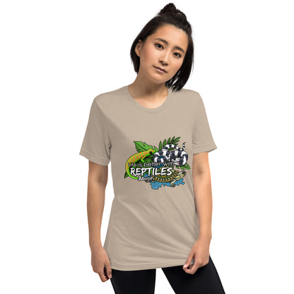 Life is Better with Reptiles Tr-Blend Unisex T-Shirt